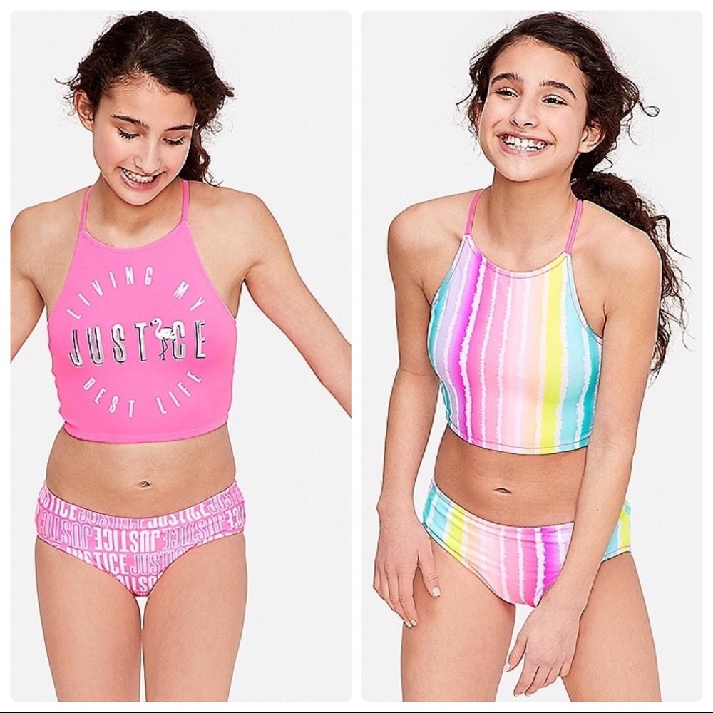 **SOLD** Girls Reversible Tankini Swimsuit